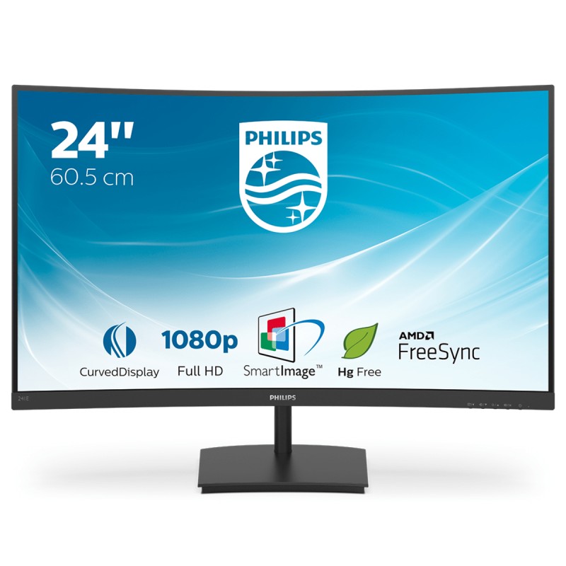 Philips E Line 241E1SC/00 LED Display 59.9 Cm (23.6") 1920 X 1080 Pixel Full HD Nero