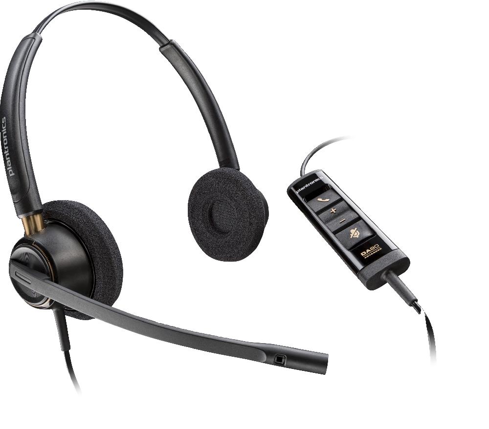 POLY Cuffia stereo EncorePro 525 con connettore USB-A certificata per Microsoft Teams