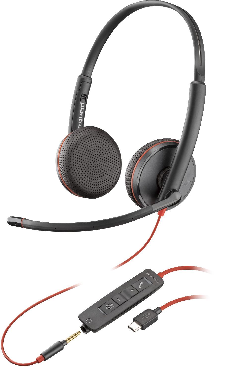 POLY Cuffie stereo Blackwire C3225 con connettore USB-C