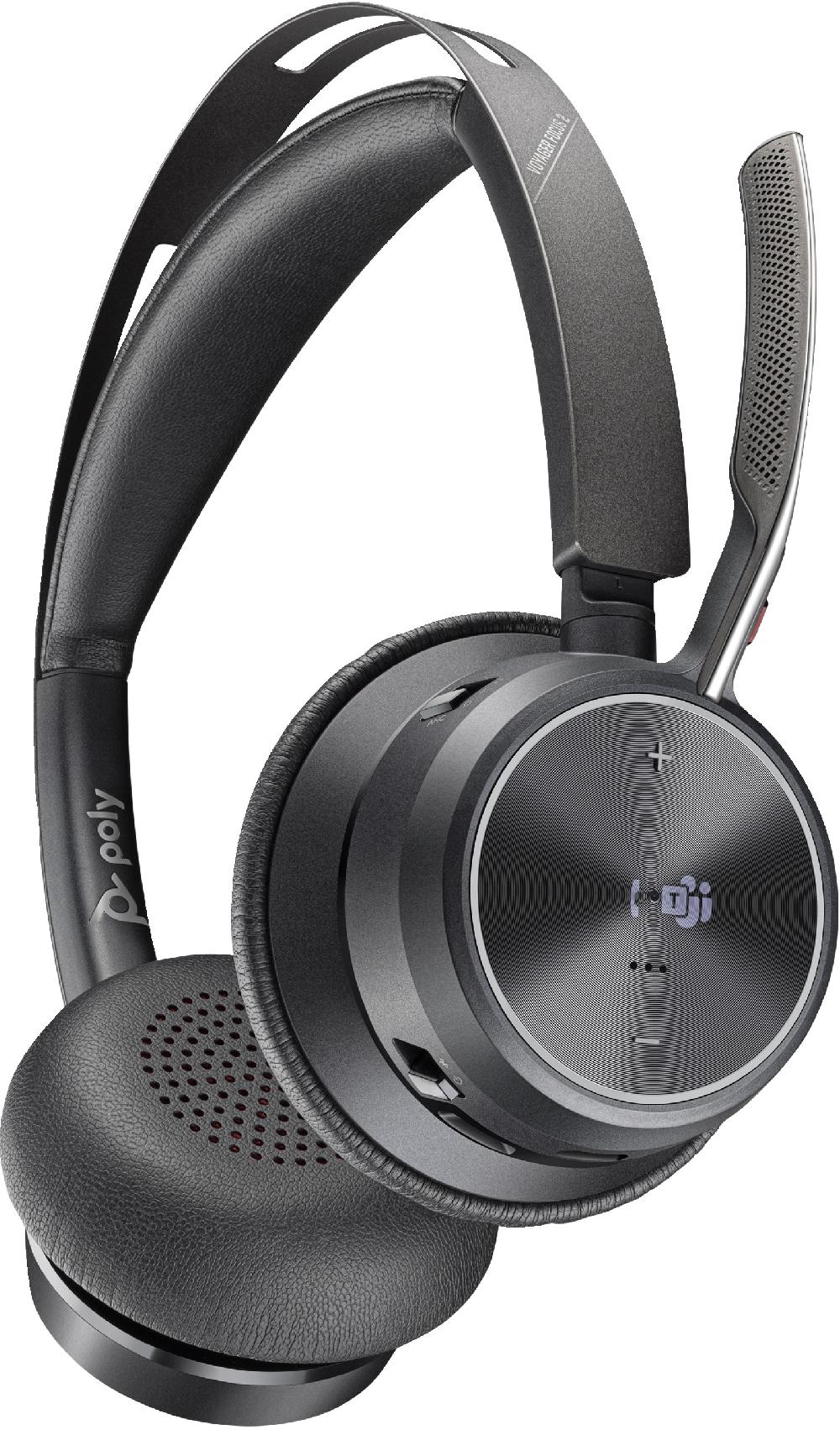 POLY Headset Voyager Focus 2-M certificato per Microsoft Teams con supporto per ricarica