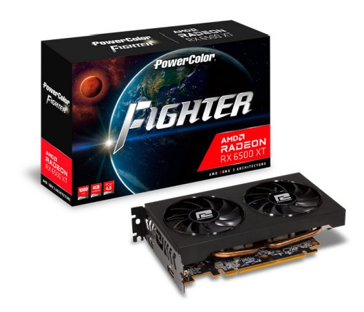 PowerColor AXRX 6500XT 4GBD6-DH/OC scheda video AMD Radeon RX 6500 XT 4 GB GDDR6