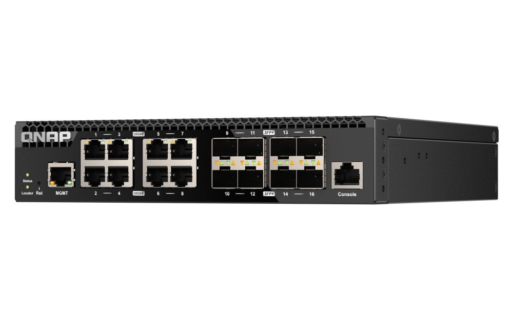 QNAP QSW-M3216R-8S8T switch di rete Gestito L2/L3 10G Ethernet (100/1000/10000) 1U Nero