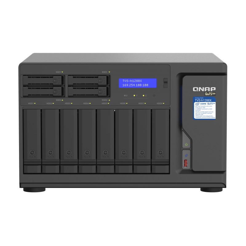 QNAP TVS-h1288X NAS Tower Collegamento ethernet LAN Nero W-1250