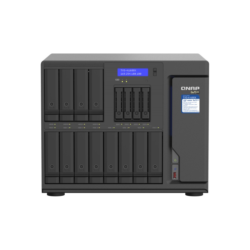 QNAP TVS-h1688X NAS Tower Collegamento ethernet LAN Nero W-1250