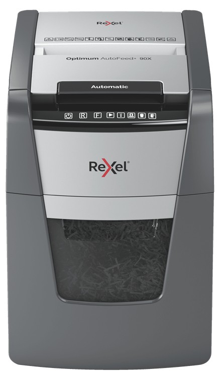 Rexel AutoFeed+ 90X distruggi documenti Triturazione incrociata 55 dB Nero Grigio