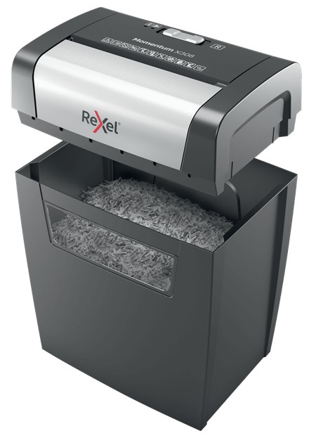 Rexel Momentum X308 distruggi documenti Taglio a particelle Nero Grigio