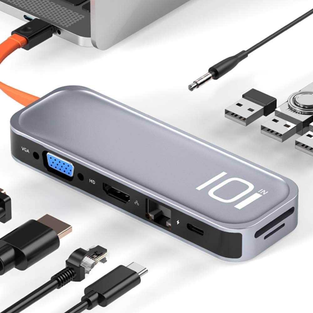 ROCK-HUB USB C AD HDMI/VGA 10 IN 1