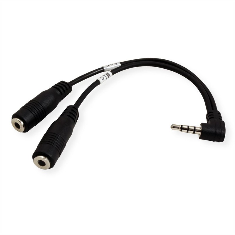 ROLINE 11.09.4441 cavo audio 0.15 m 3.5mm 2 x Nero