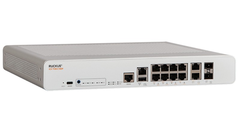 RUCKUS Networks ICX7150-C10ZP-2X10GR switch di rete Gestito L2/L3 10G Ethernet (100/1000/10000) Supporto Power over (PoE) Bianco