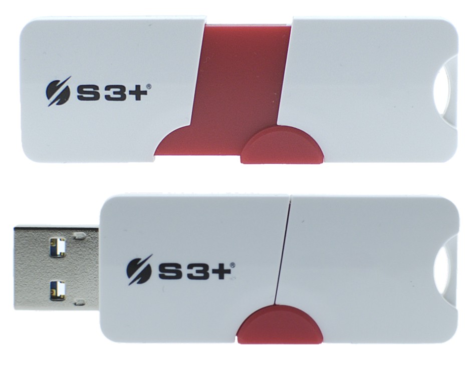 S3Plus Technologies Space + E1 unità flash USB 64 GB USB tipo A 3.2 Gen 1 (3.1 Gen 1) Rosso Bianco