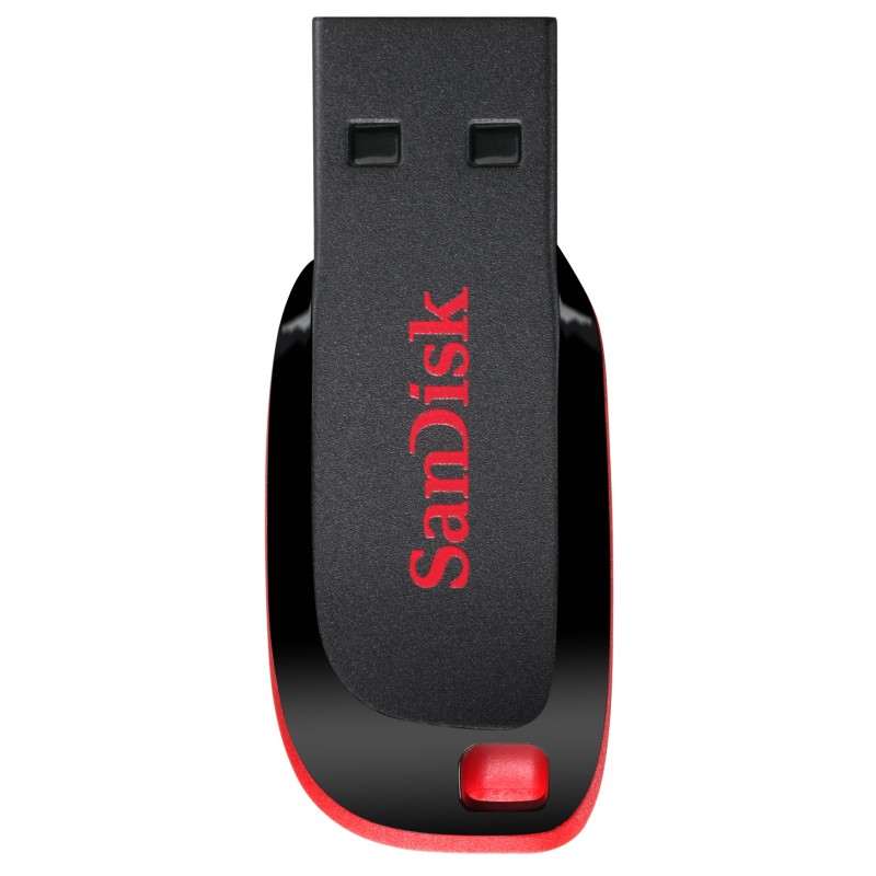 SanDisk Cruzer Blade unità flash USB 128 GB tipo A 2.0 Nero Rosso
