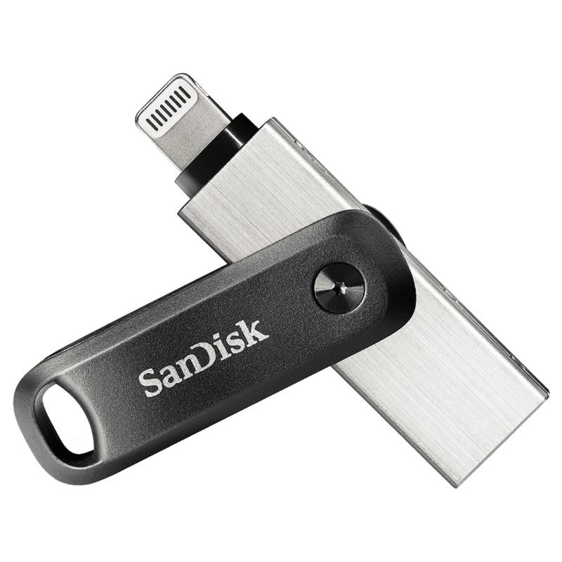 SanDisk iXpand unità flash USB 64 GB Type-A / Lightning 3.2 Gen 2 (3.1 2) Nero Argento