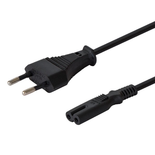 Savio CL-100 cavo di alimentazione Nero 1.8 m IEC Type E (3.4 mm 3.1 mm) C7