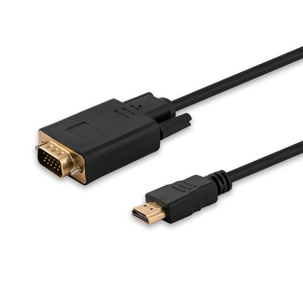 Savio CL-103 cavo e adattatore video 1.8 m HDMI tipo A (Standard) VGA (D-Sub) Nero