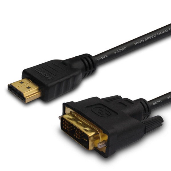 Savio CL-139 cavo e adattatore video 1.8 m DVI-A HDMI tipo A (Standard) Nero