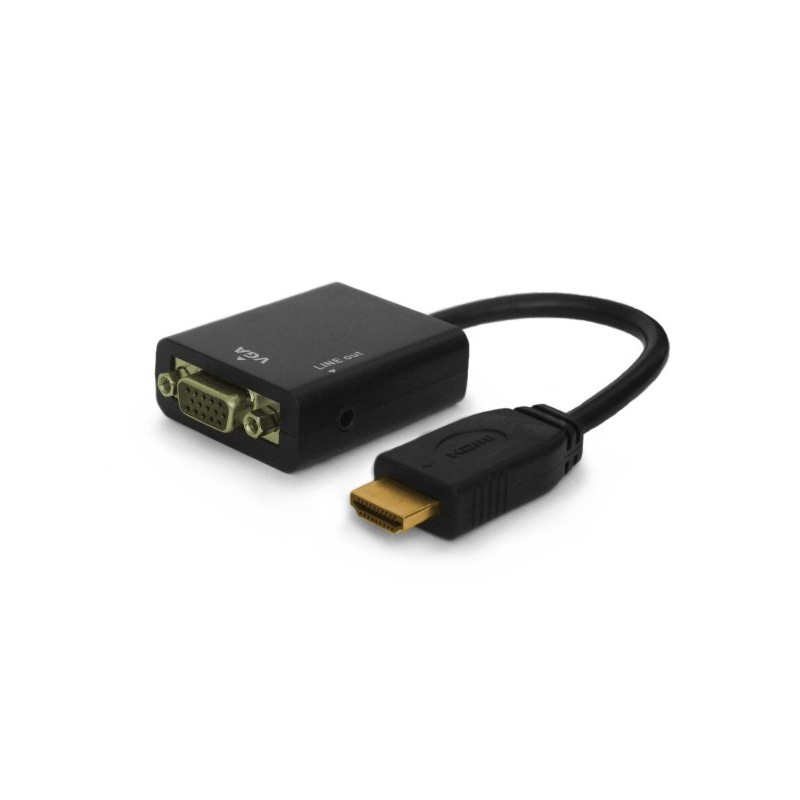 Savio CL-23 cavo e adattatore video 0.5 m VGA (D-Sub) HDMI tipo A (Standard) Nero