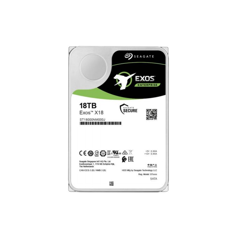 Seagate Enterprise ST18000NM000J disco rigido interno 3.5" 18 TB Serial ATA III