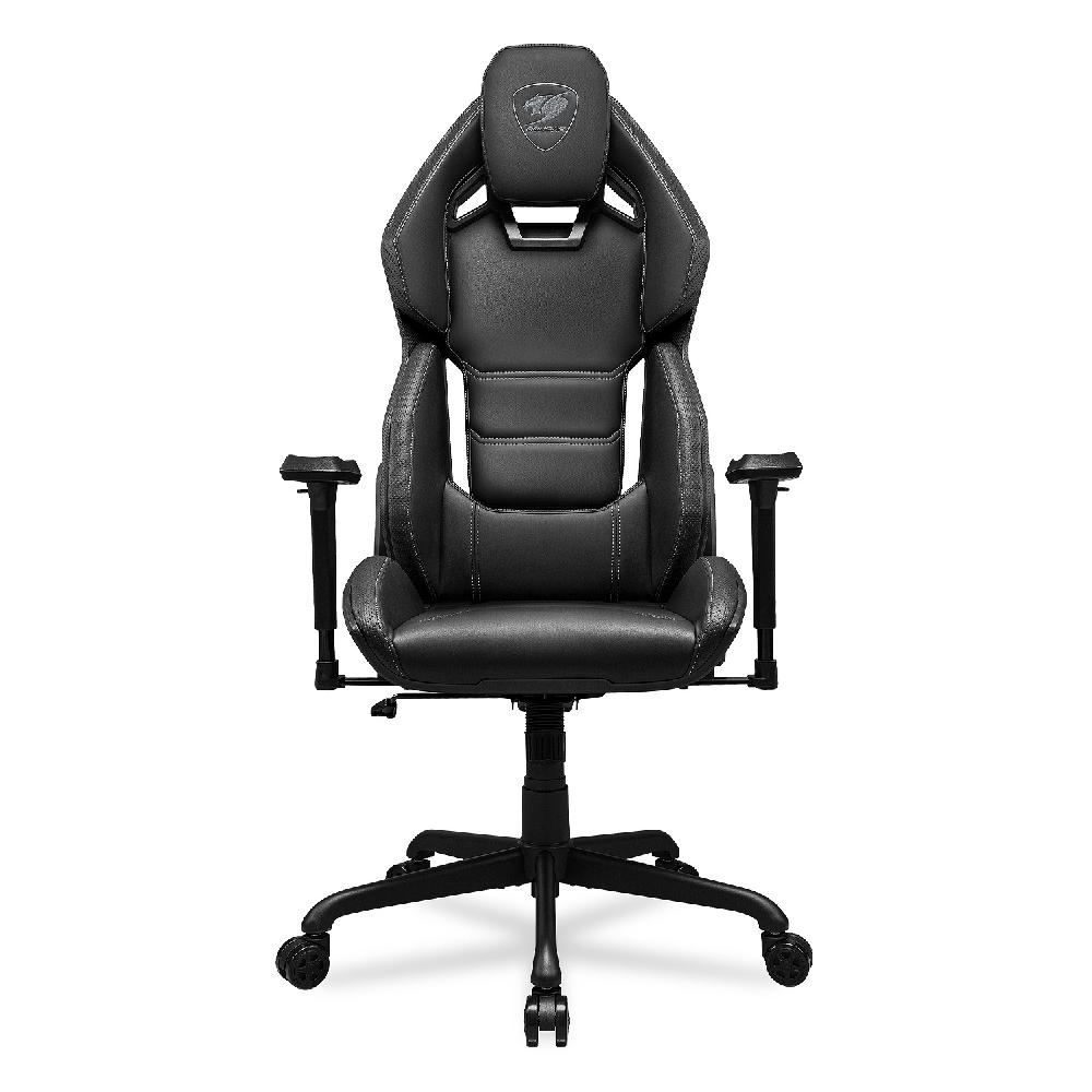 SEDIA GAMING COUGAR 3MARXBLB HOTROD BLACK REGOLABILE CON BRACCIOLI BASE A 5 RAGGI ECOPELLE PORTATA MAX 136Kg