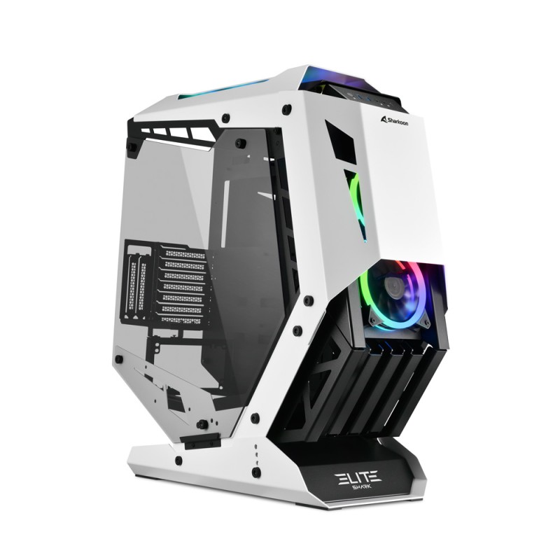Sharkoon ELITE SHARK CA700 Tower Nero Bianco