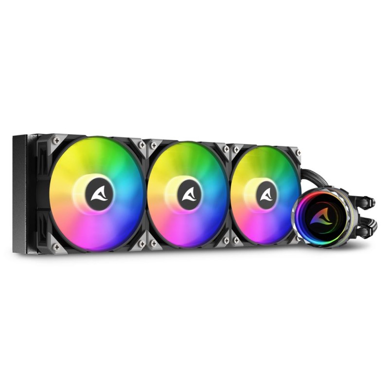 Sharkoon S90 RGB Case per computer Processore Raffreddatore di liquidi tutto in uno 12 cm Nero 1 pz