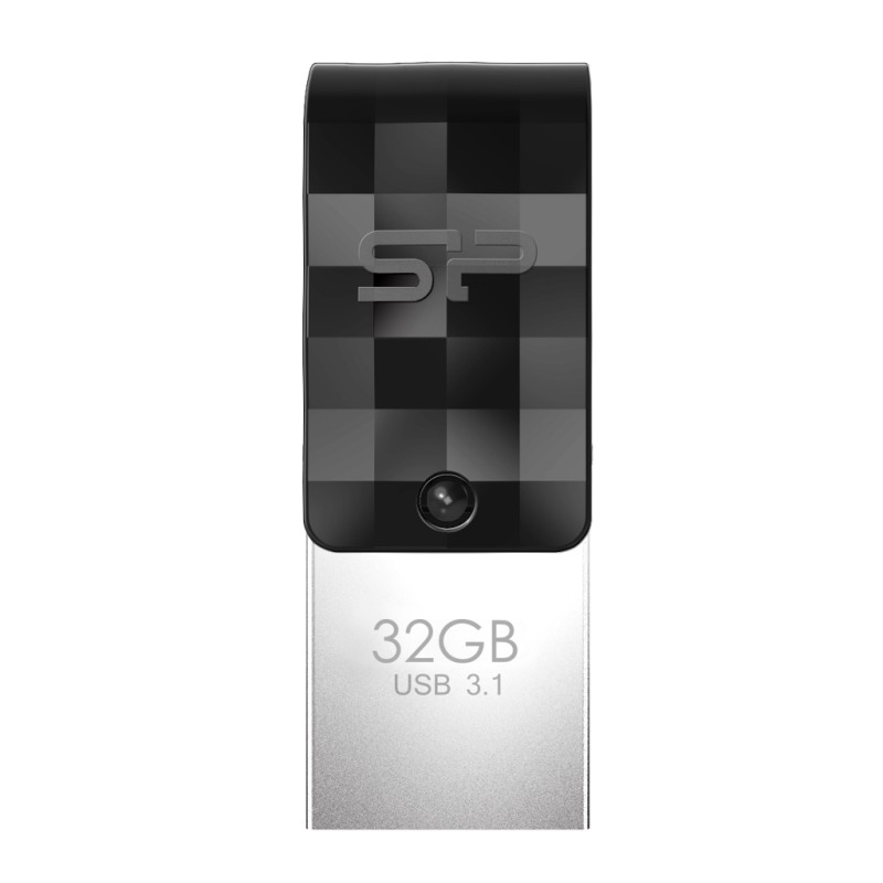 Silicon Power Mobile C31 unità flash USB 32 GB Type-A / Type-C 3.2 Gen 1 (3.1 1) Nero Argento