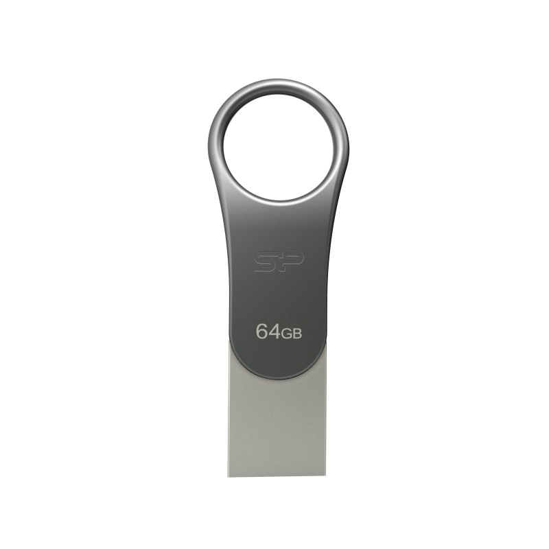 Silicon Power Mobile C80 Unità Flash USB 64 GB Type-A / Type-C 3.2 Gen 1 (3.1 1) Titanio
