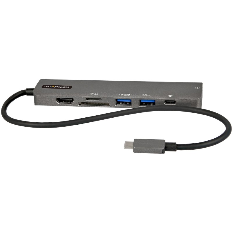 StarTech.com Adattatore multiporta USB C - da USB-C a HDMI 2.0 4K 60Hz 100W Power Delivery Pass-through slot SD/MicroSD
