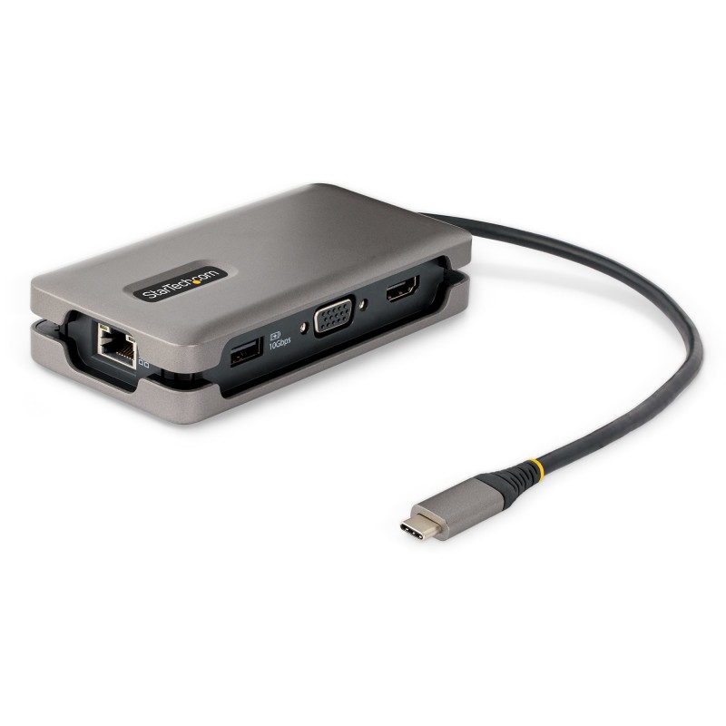 StarTech.com Adattatore Multiporta USB-C - Docking Station USB Type C con HDMI/VGA 4K60Hz Hub a 3 porte (1x ricarica) PD 100W