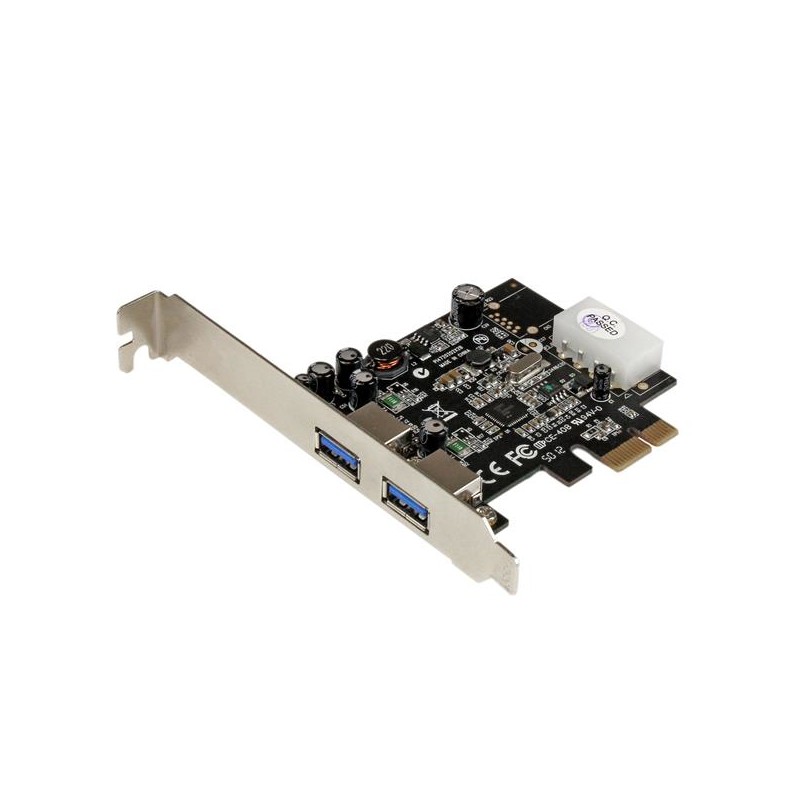 StarTech.com Adattatore scheda SuperSpeed USB 3.0 con 2 porte PCI Express (PCIe) UASP - Alimentazione LP4