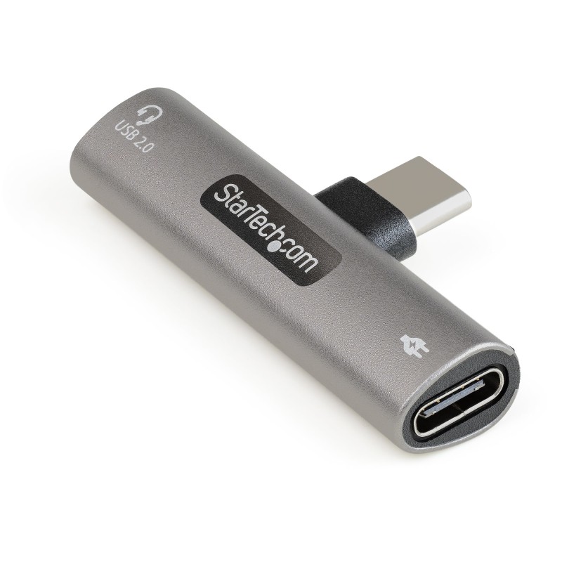 StarTech.com Adattatore USB C di ricarica e Audio - Alimentatore USB-C con porta Per cuffie Caricabatterie Type-C PD 60W