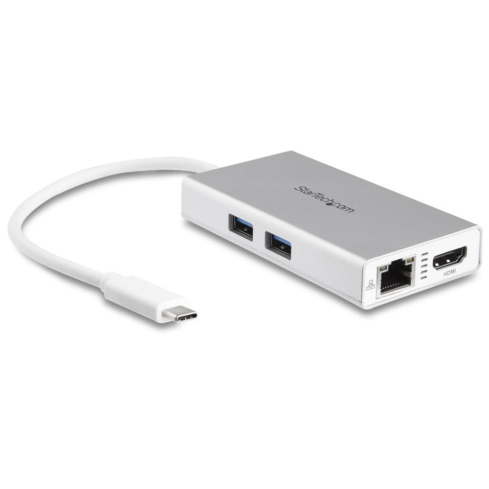 StarTech.com Adattatore USB-C Multiporta - Docking Station da viaggio USB-C con HDMI 4K - 60W Alimentazione Pass-Through GbE