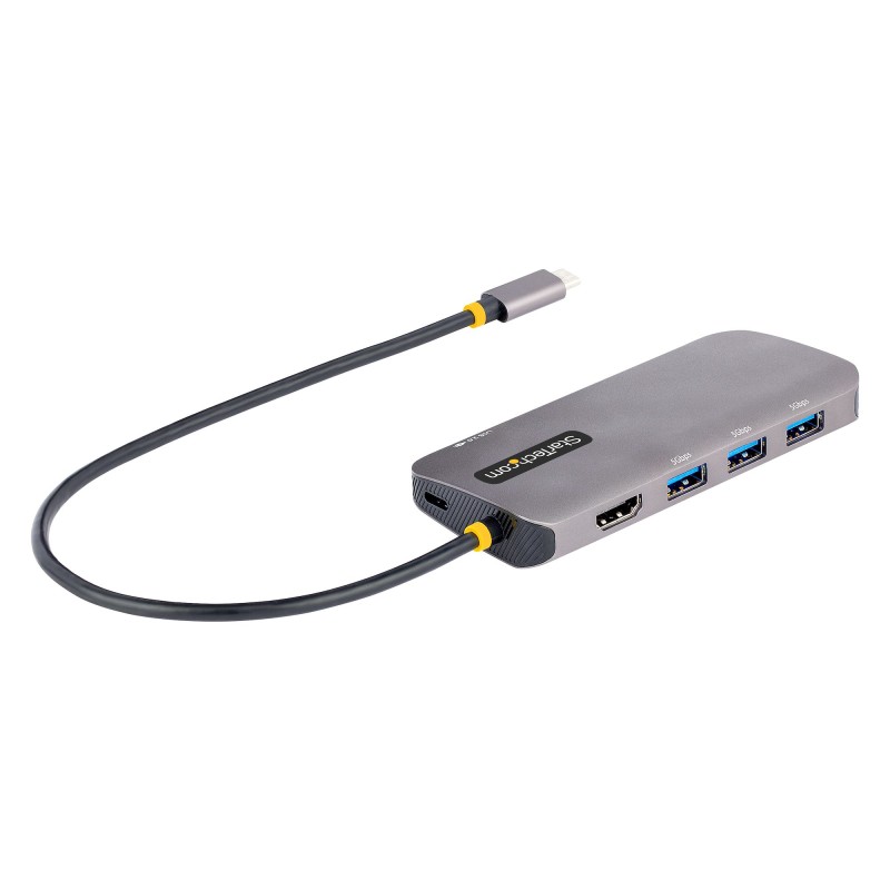 StarTech.com Adattatore USB C Multiporta Video HDMI 4K 60Hz Hub 3.2 a 3 porte USB-A 5Gbps 100W Power Delivery Pass-Through