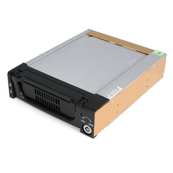 StarTech.com Cassetto rack portatile per disco rigido SATA da 5 25" robusto in alluminio e di colore nero