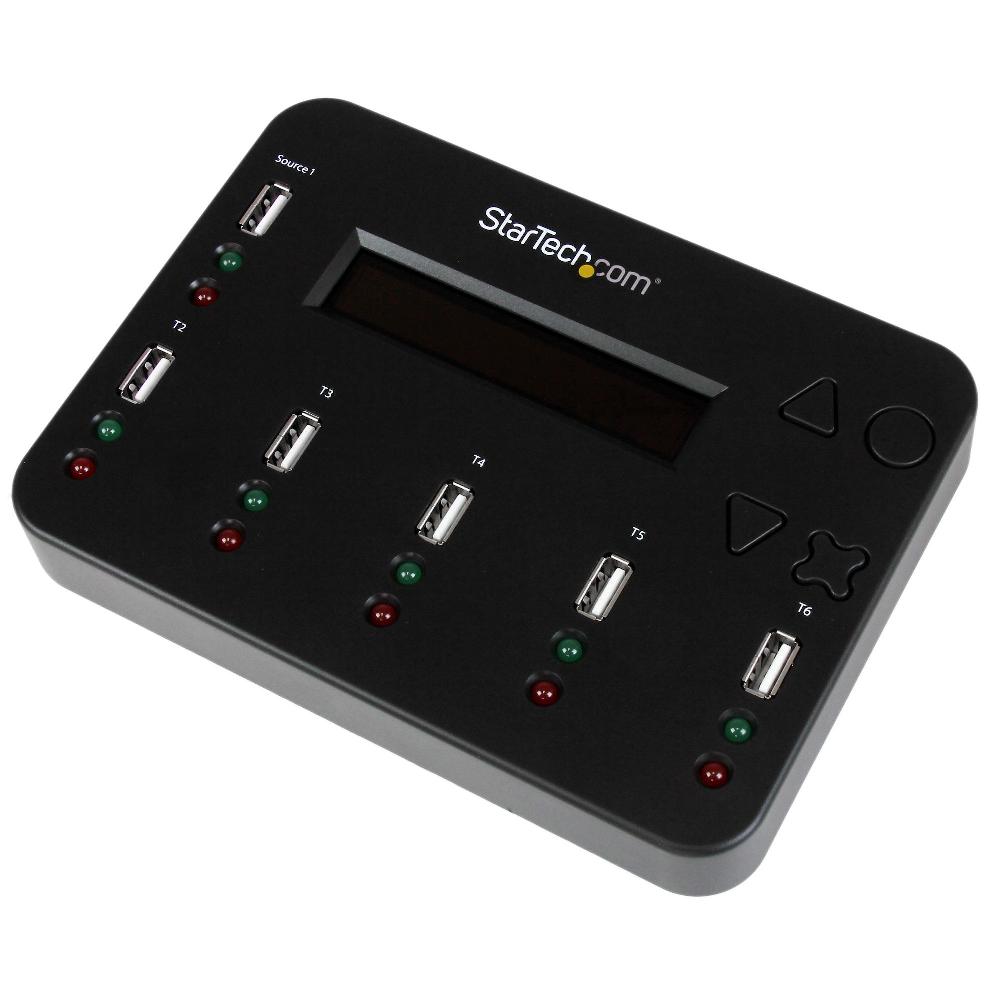 StarTech.com Docking Station per Unità Flash USB - Duplicatore/Eraser Standalone 1:5 per Chiavette USB consente la copia del