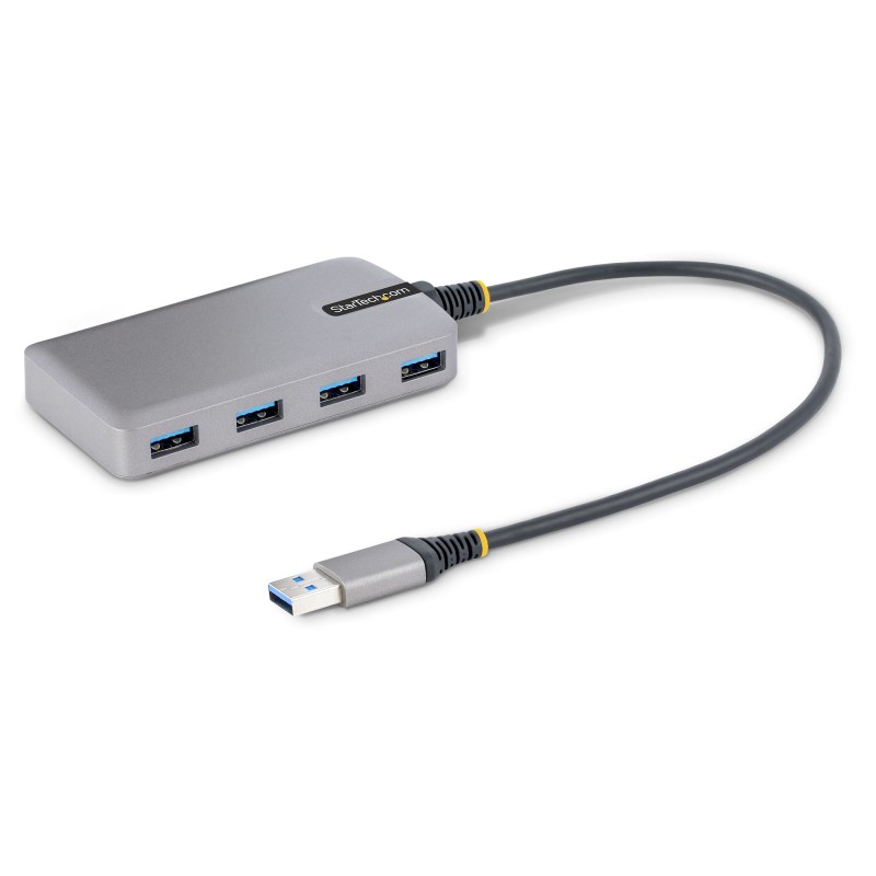 StarTech.com Hub USB a 4 porte - 3.0 5Gbps alimentato via bus splitter da USB-A 4x portatile per desktop/notebook con ingresso