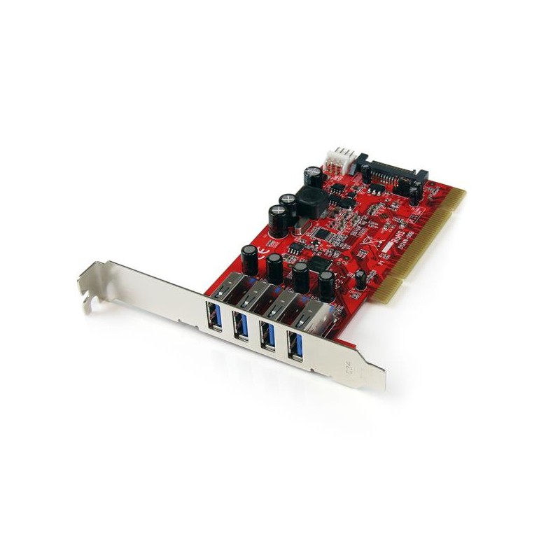 StarTech.com Scheda Pci con 4 porte USB 3.0 (5Gbps) SuperSpeed alimentazione SATA/SP4
