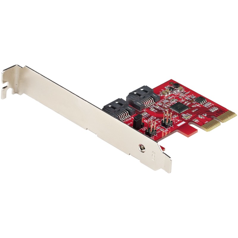 StarTech.com Scheda PCIe SATA - di Espansione 2 Porte 6Gbps Profilo Alto/Basso Controller RAID ASM1062R Adattatore PCI Express
