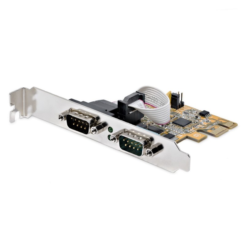 StarTech.com Scheda seriale PCI Express a due porte - di interfaccia da PCIe 2x RS232 (DB9)- con staffe standard o basso