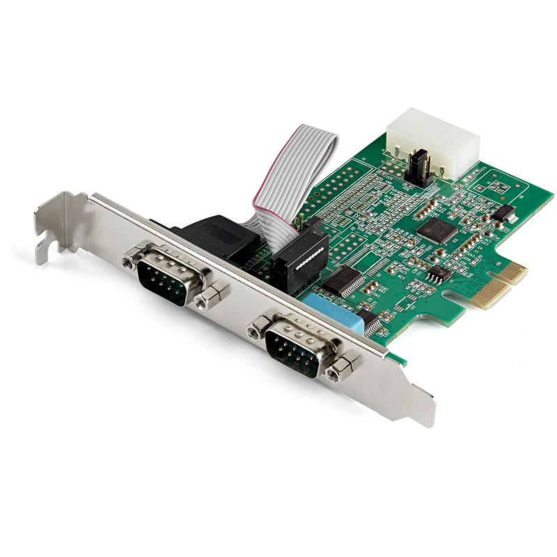 StarTech.com Scheda Seriale PCI Express Con 2 Porte - Controller PCIe RS232 16950 UART Di Espansione DB9 A Profilo Basso