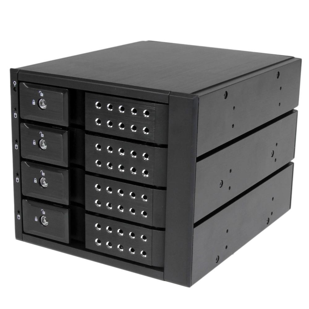 StarTech.com Sistema Backplane mobile per rack hot-swap portatili a 4 bay alloggiamenti per HDD SAS II / SATA III 3 5" - 6 Gbps