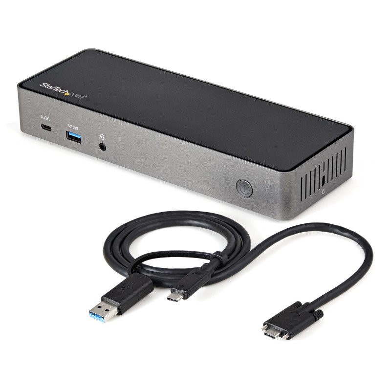 StarTech.com USB-C e USB-A Dock - Docking station universale triplo monitor DisplayPort HDMI 4K 60Hz 85W Power Delivery
