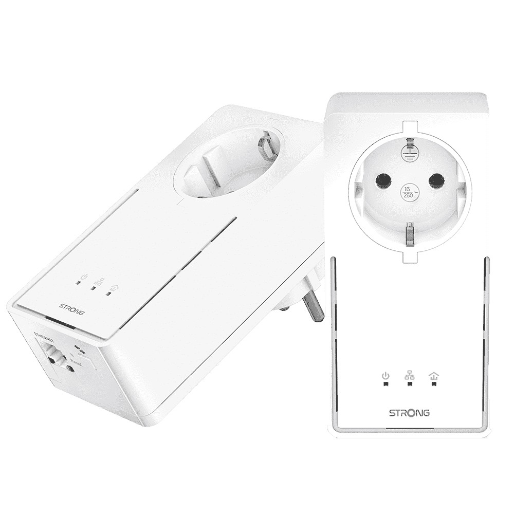 Strong Powerline 2000 KIT Mbit/s Collegamento ethernet LAN Bianco 2 pz