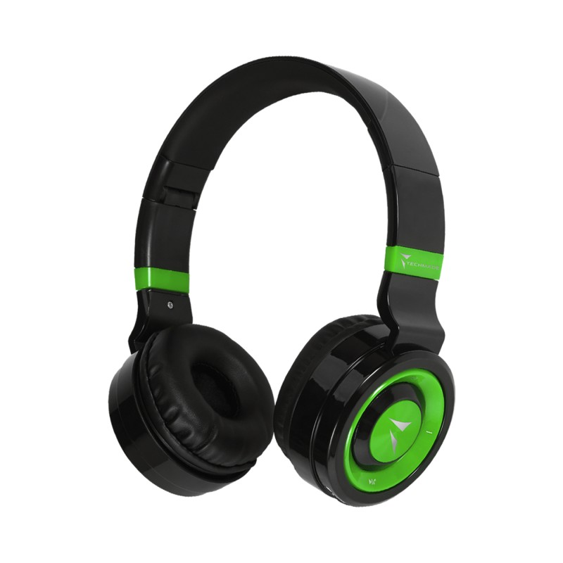 Techmade TM-046-GR cuffia e auricolare Con cavo senza A Padiglione MUSICA Micro-USB Bluetooth Nero Verde