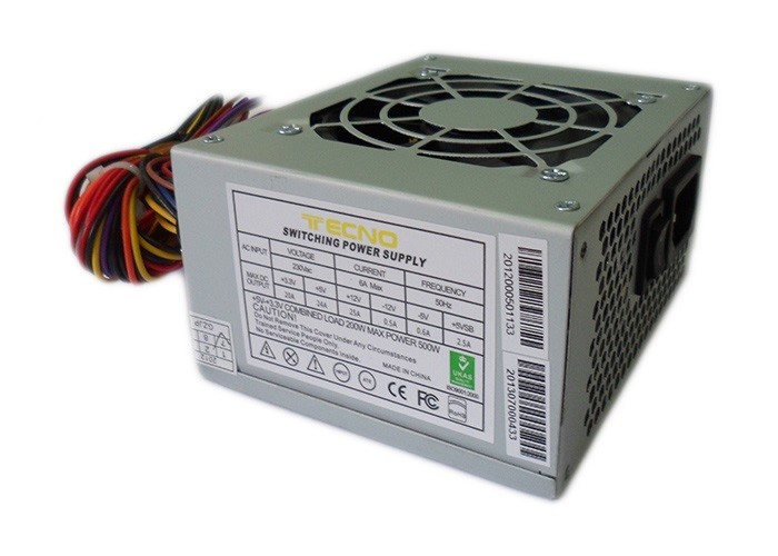 Tecno 53.05 alimentatore per computer 500 W 20+4 pin ATX Argento