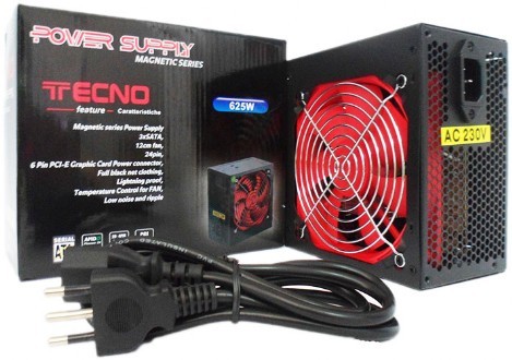 Tecno 53.112 alimentatore per computer 625 W 20+4 pin ATX ATX Nero