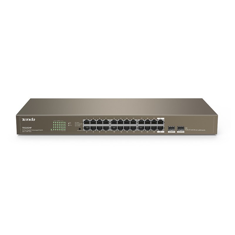 Tenda TEG1024F switch di rete Non gestito L2 Gigabit Ethernet (10/100/1000) 1U Grigio