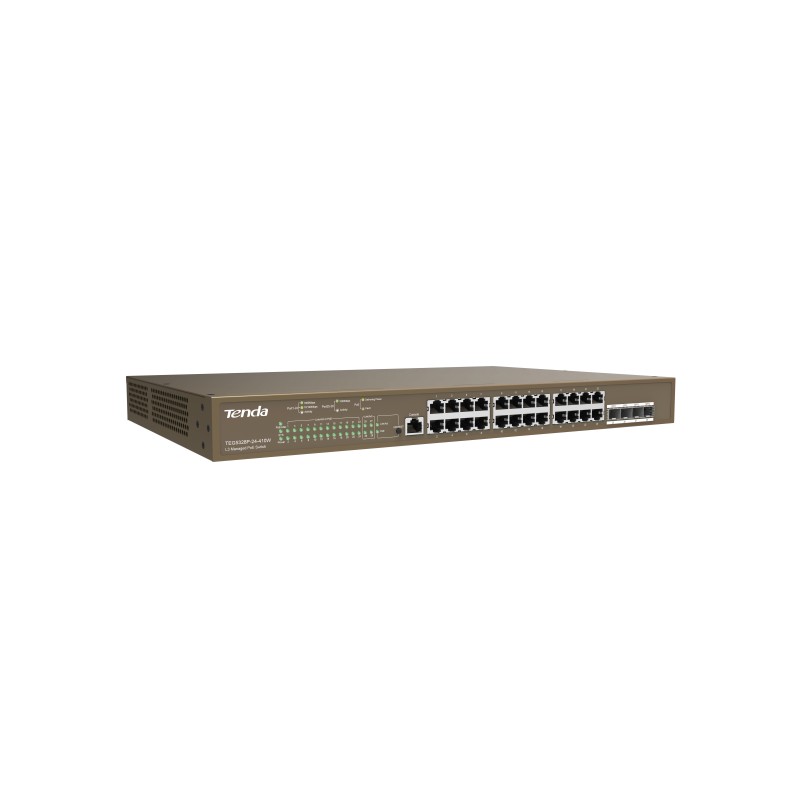 Tenda TEG5328P-24-410W Gestito L3 Gigabit Ethernet (10/100/1000) Supporto Power over (PoE) 1U Grigio