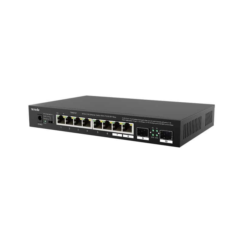 Tenda TEM2010F switch di rete Non gestito 2.5G Ethernet (100/1000/2500) Nero