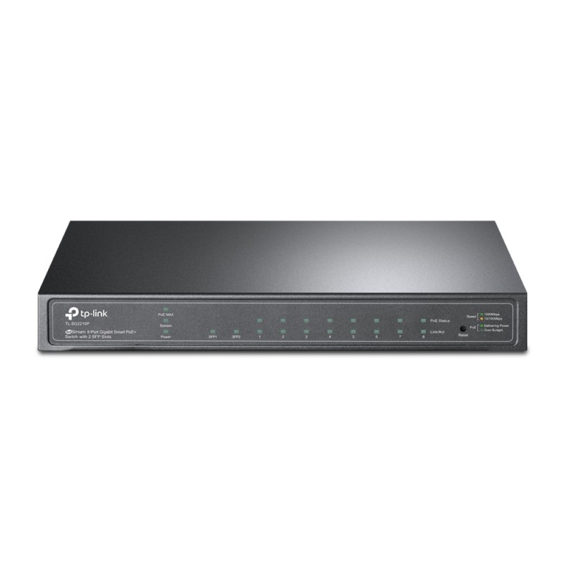 TP-Link JetStream TL-SG2210P switch di rete Gestito L2/L4 Gigabit Ethernet (10/100/1000) Supporto Power over (PoE) Nero