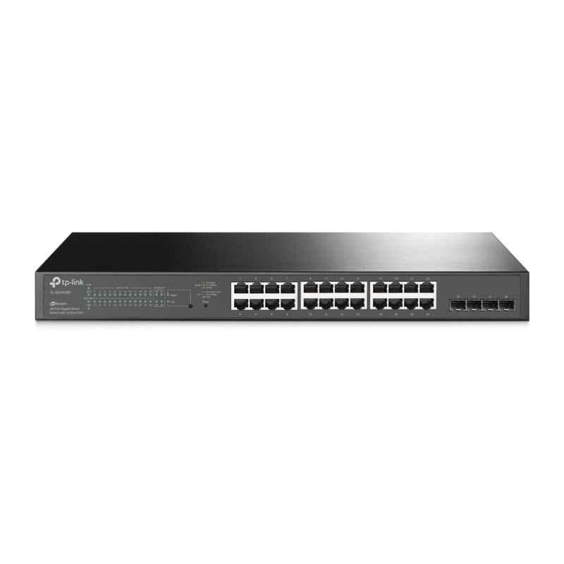 TP-Link JetStream TL-SG2428P switch di rete Gestito L2/L2+ Gigabit Ethernet (10/100/1000) Supporto Power over (PoE) 1U Nero